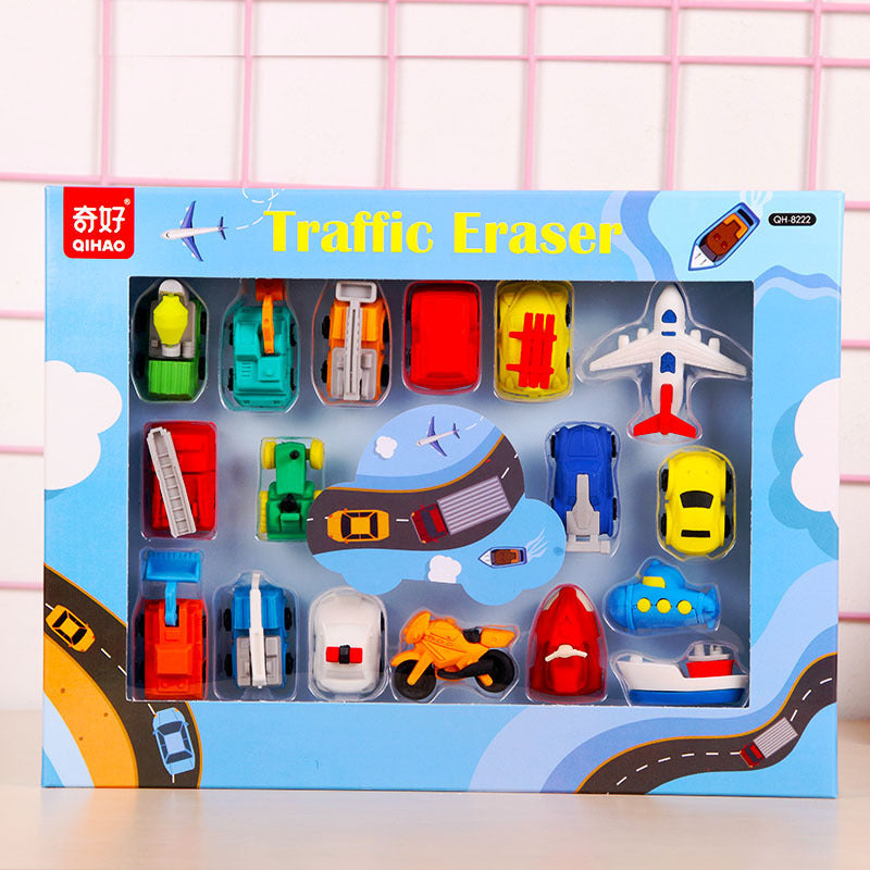 Traffic Eraser Set -17 Erasers