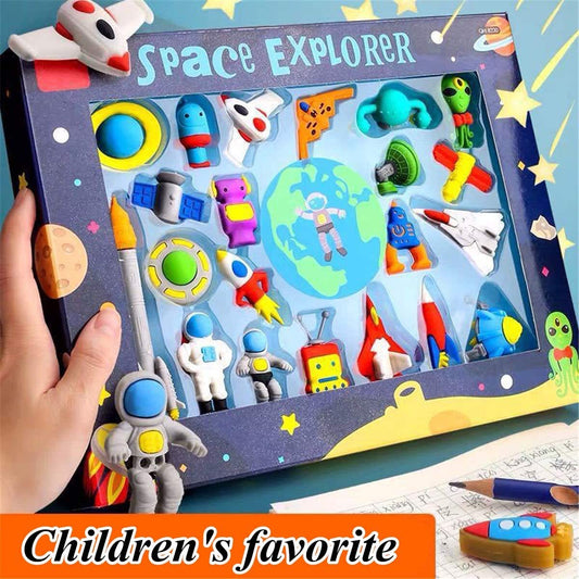 Space Explorer Eraser Set - 21 Erasers