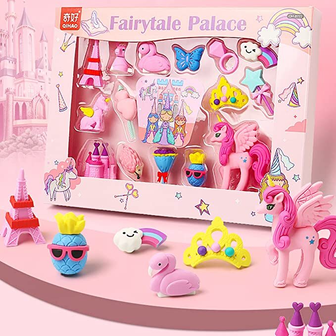 Fairytale Palace Eraser Set - 15 Erasers