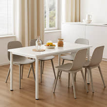 Heritage Industrial White Wood & Metal Dining Table 120cm