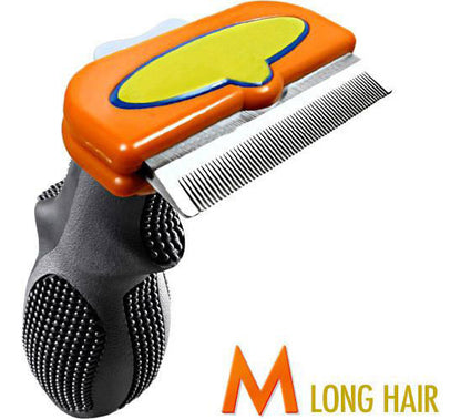 Pet Deshedding Tool Fur Eliminator for Dog (Long Hair M)