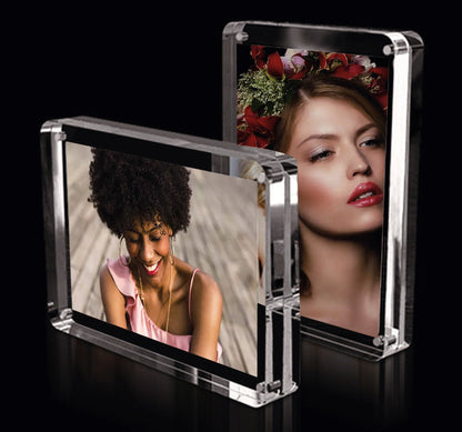 Solid Acrylic Block 3D Display Photo Frame 4 x 6