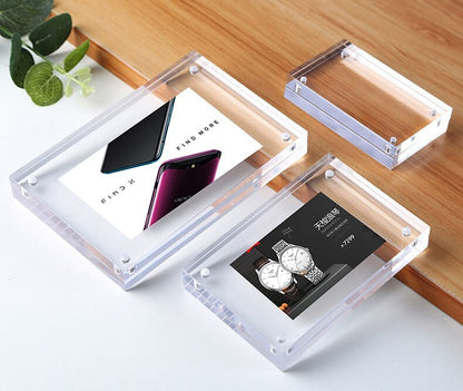 Solid Acrylic Block 3D Display Photo Frame 4 x 6