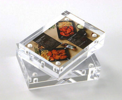 Solid Acrylic Block 3D Display Photo Frame 4 x 6