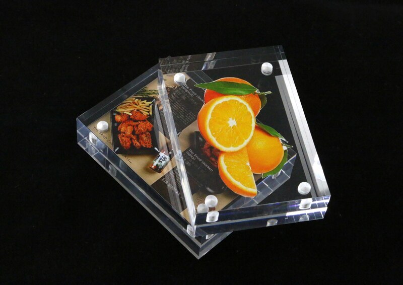 Solid Acrylic Block 3D Display Photo Frame 4 x 6