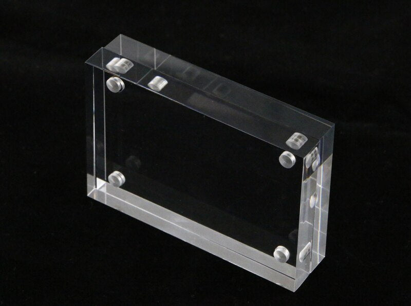 Solid Acrylic Block 3D Display Photo Frame 4 x 6