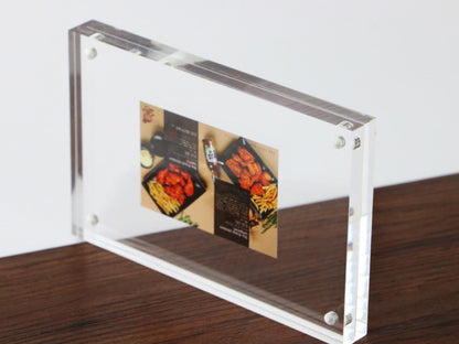 Solid Acrylic Block 3D Display Photo Frame 4 x 6