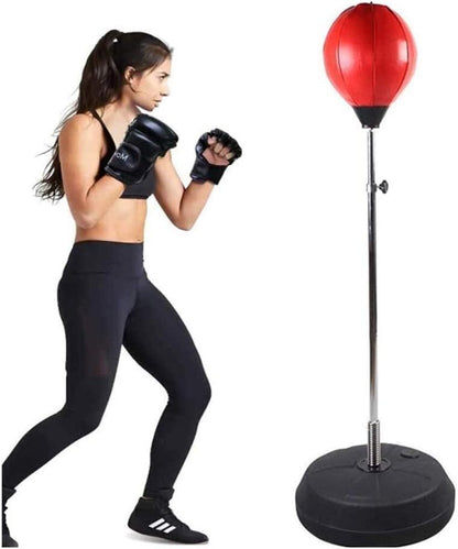 Speed Ball Stand Punching Boxing Bag Glove Set Adult Size