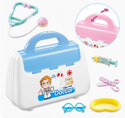 Children's Doctor Play Toy 15PC Kit (Blue Set)