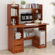 Expert Computer Desk Workstation with Shelf & Cabinet (Walnut)