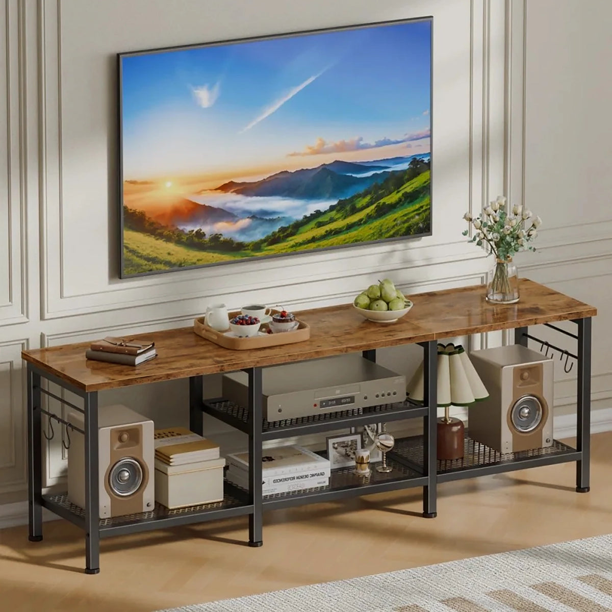 Vantage Rustic TV Stand Entertainment Unit Console Cabinet