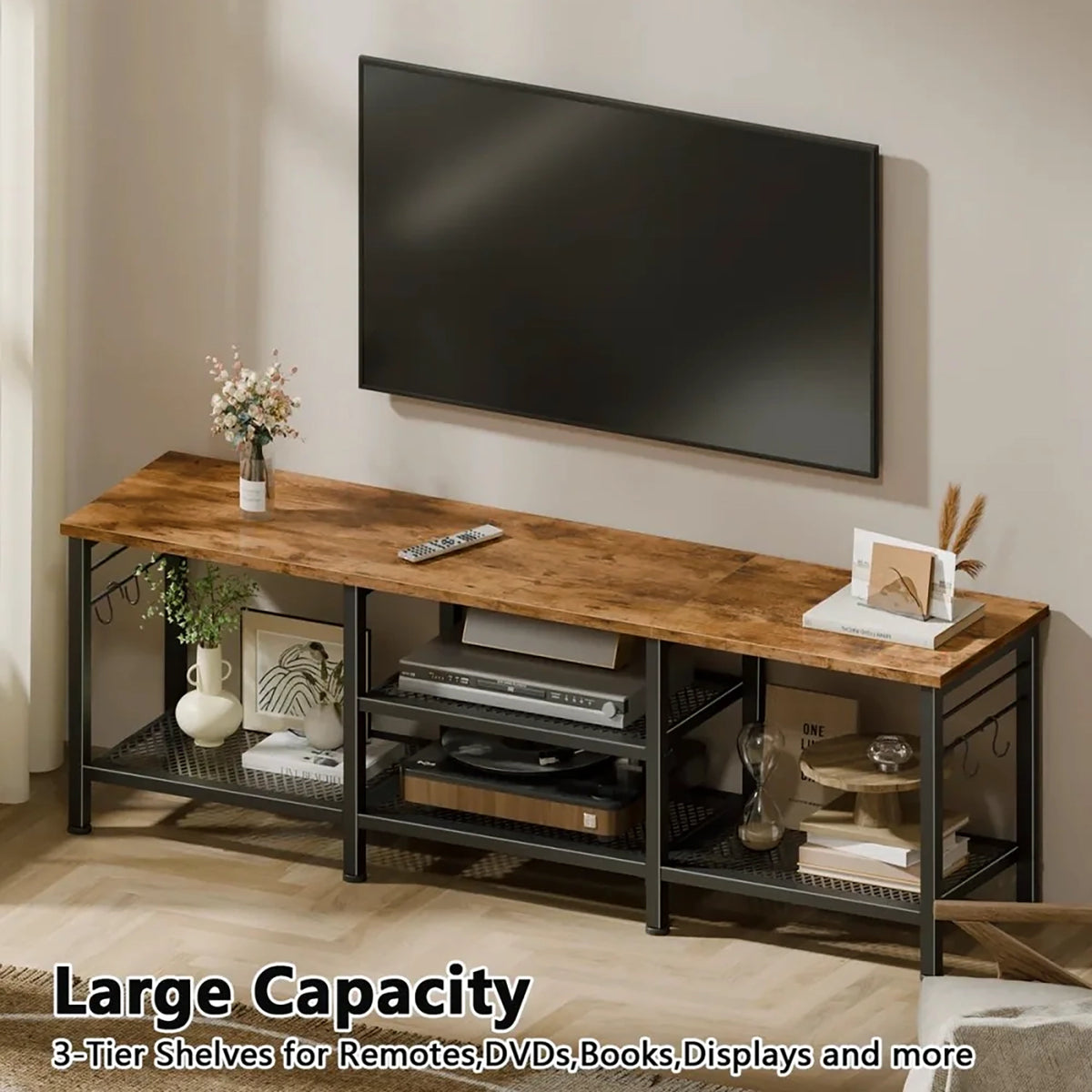 Vantage Rustic TV Stand Entertainment Unit Console Cabinet