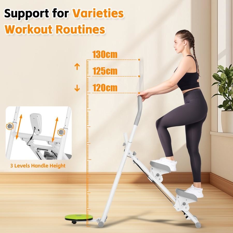 Home Cardio Trainer Climbing Stepper Machine with Twister Board