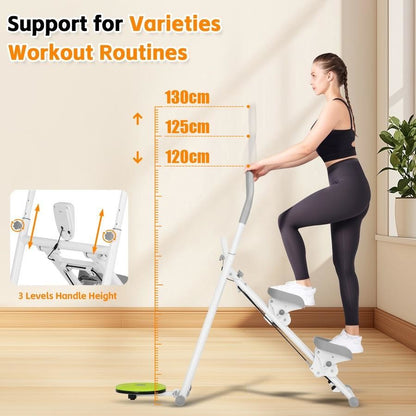 Home Cardio Trainer Climbing Stepper Machine with Twister Board