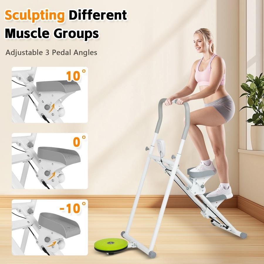 Home Cardio Trainer Climbing Stepper Machine with Twister Board