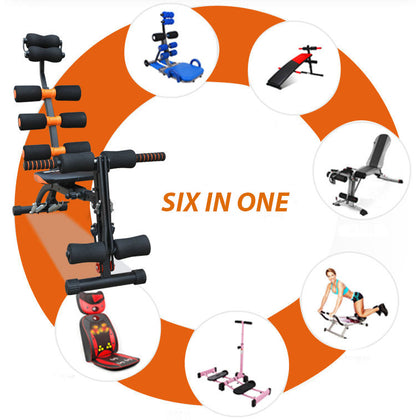 6 In 1 Home Gym Abdominal Machine Six Pack Care Ab Rocket Core Exercise Bench