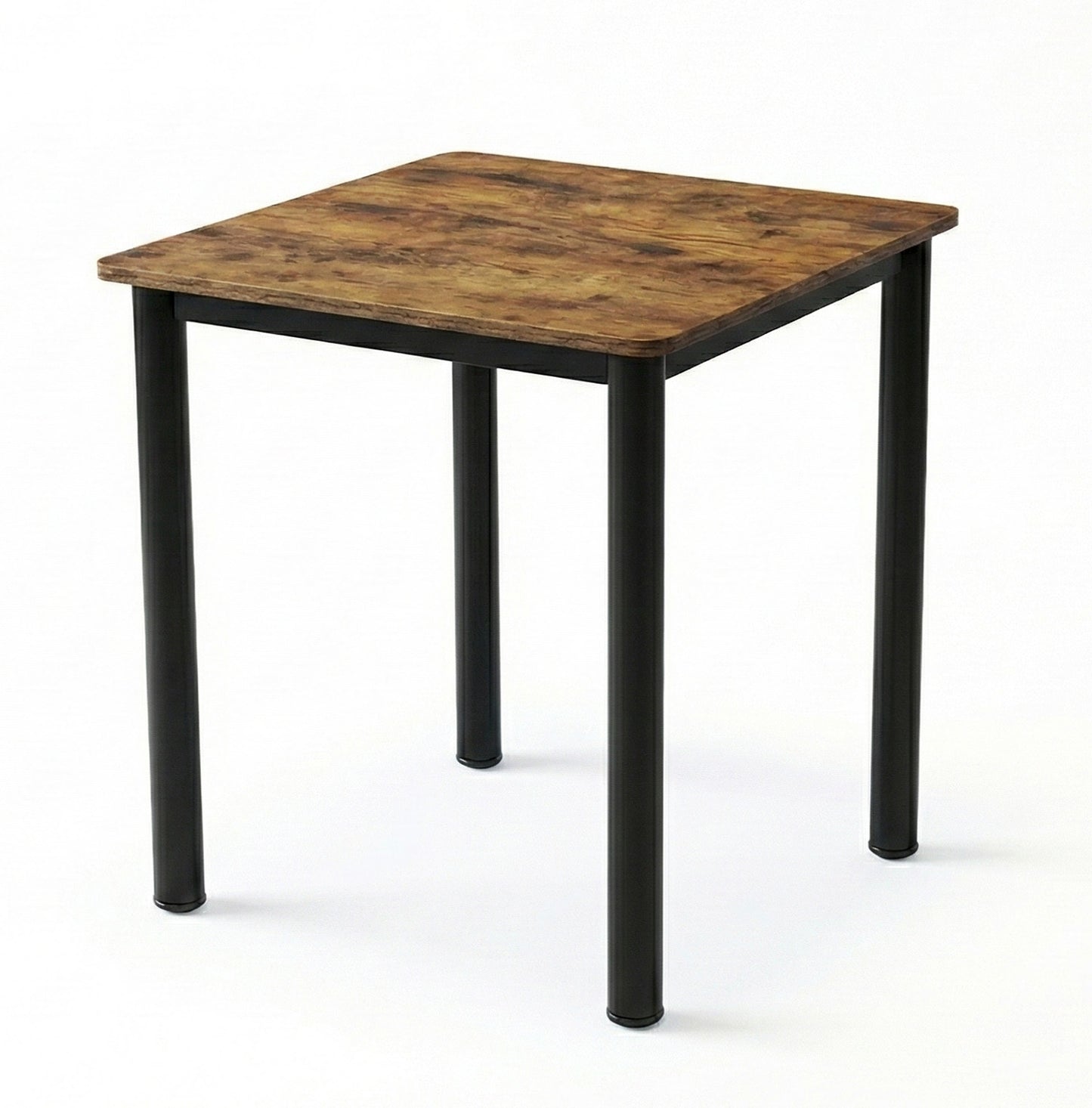 Foundry Industrial Rustic Wood & Metal Square Bar Dining Table