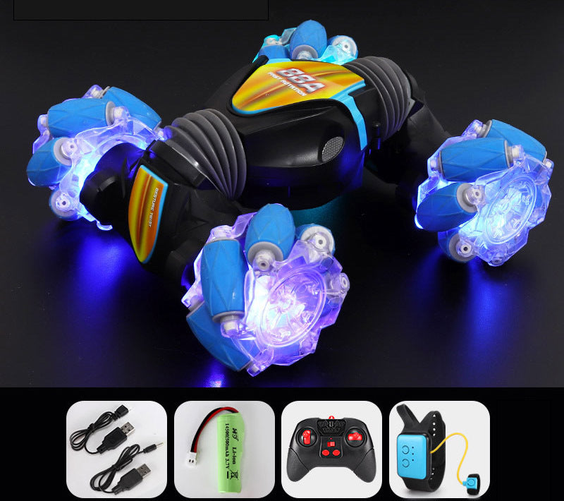 LED Hand Gesture Remote Control Twister Stunt Car (Blue)