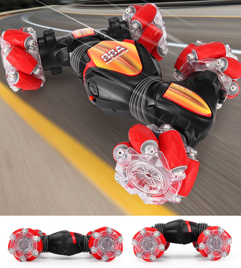 LED Hand Gesture Remote Control Twister Stunt Car (Red)