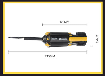 8-in 1 Screwdriver with Flashlight Tool Kit Folding Set