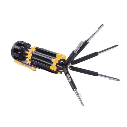 8-in 1 Screwdriver with Flashlight Tool Kit Folding Set