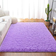 Soft Shag Rug Carpet Mat (Purple, 160 x 120)