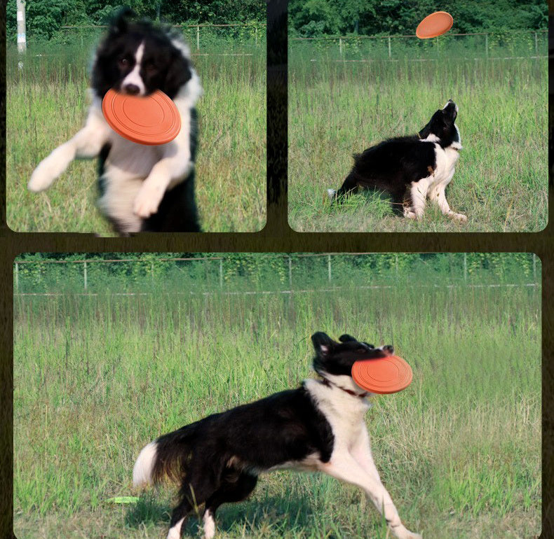 Dog Frisbee Flying Disc Pet Training Toy (Orange)