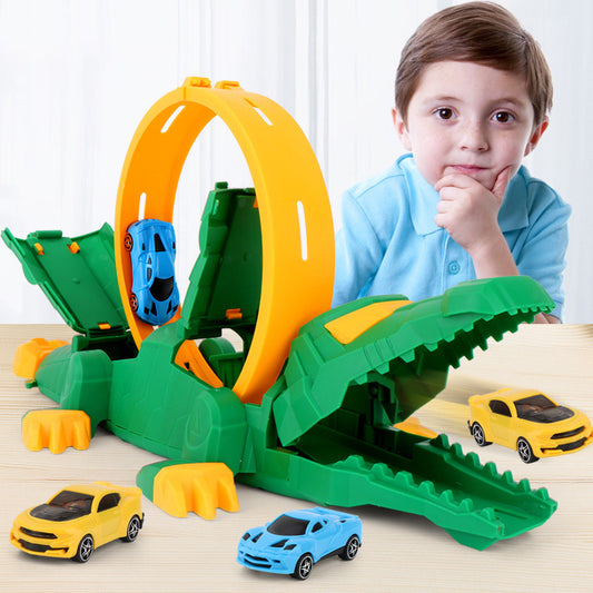 Crocodile Car Ramp 360 Degree Loop Track Kids Toy Set