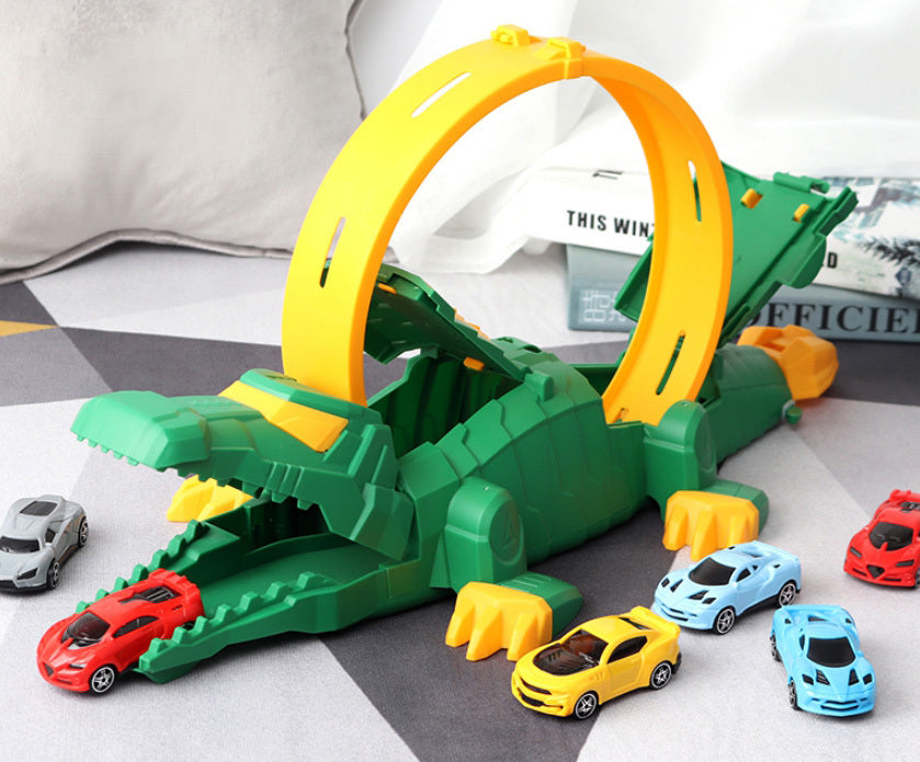 Crocodile Car Ramp 360 Degree Loop Track Kids Toy Set