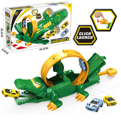 Crocodile Car Ramp 360 Degree Loop Track Kids Toy Set