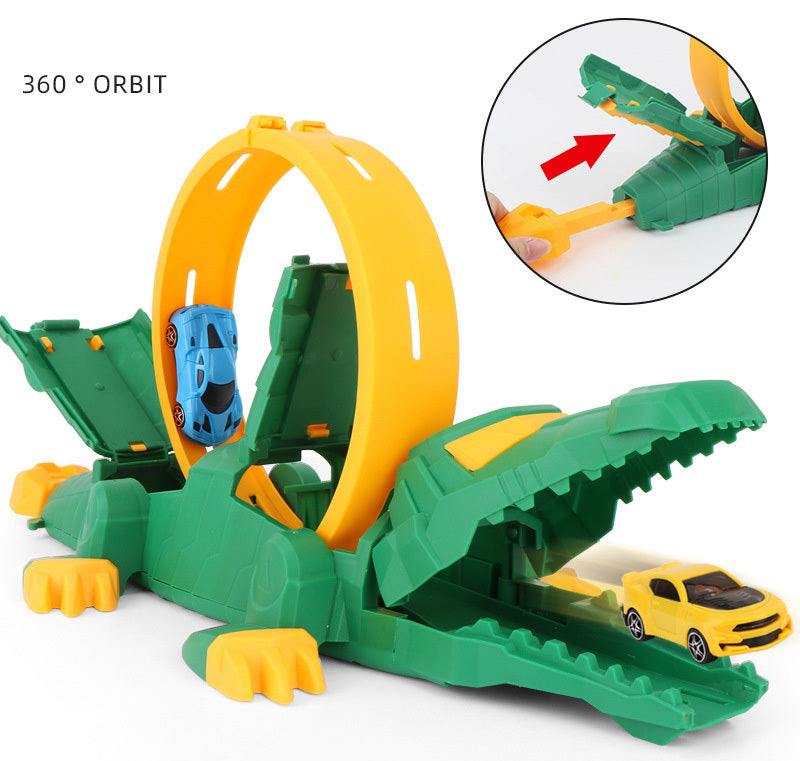 Crocodile Car Ramp 360 Degree Loop Track Kids Toy Set