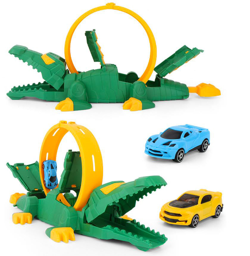 Crocodile Car Ramp 360 Degree Loop Track Kids Toy Set