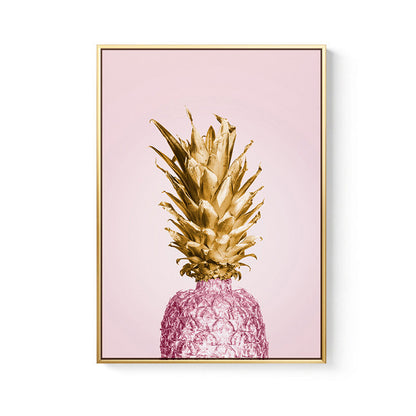 Luxe Pineapple Painting Framed Canvas Wall Art - 30cm x 40cm