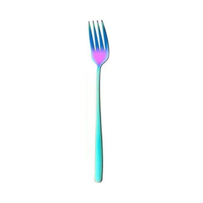 9PC Premium Cutlery Portable Travel Set Stainless Steel Knife Fork Spoon Straws (Colourful)