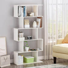 5 Tier Lumina Modern Display Bookshelf Storage Bookcase Shelves (White)