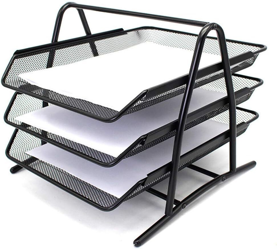 3-Tier Office Document Tray Paper/Magazine Desk Organizer