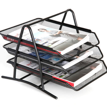 3-Tier Office Document Tray Paper/Magazine Desk Organizer