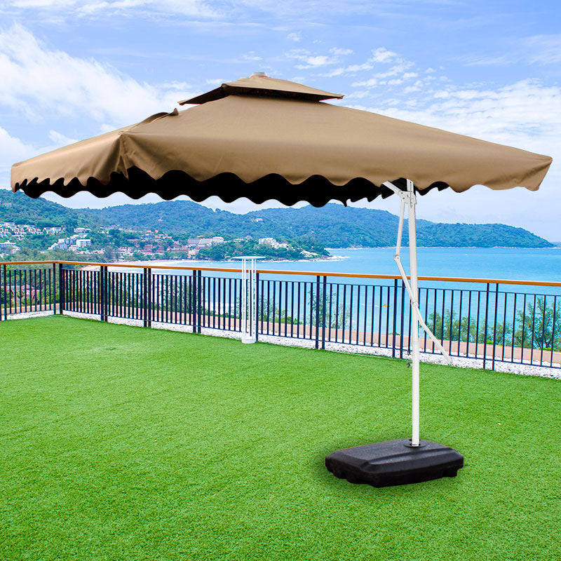 Varossa 3.5m Large Square Cantilever Outdoor Umbrella (Beige/Tan)