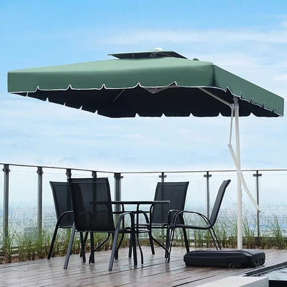 Varossa 3.5m Large Square Cantilever Outdoor Umbrella  (Green)