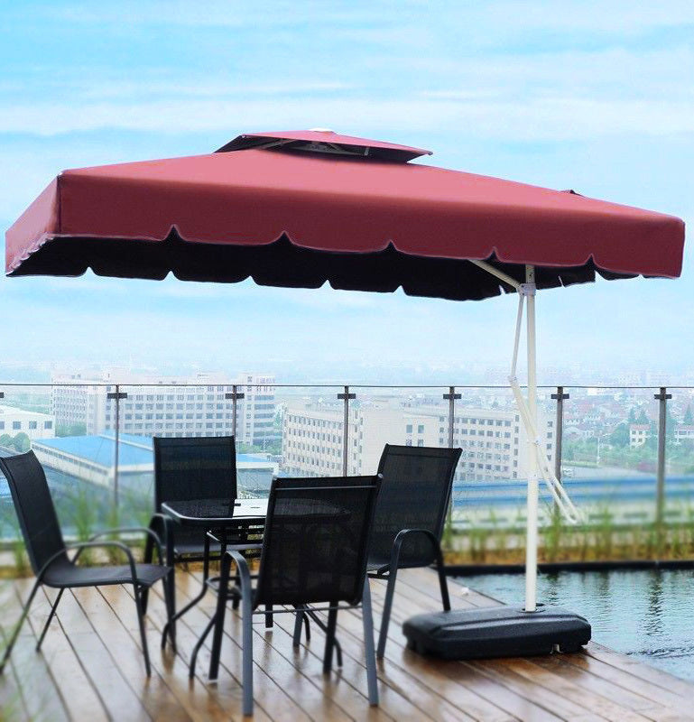 Varossa 3.5m Large Square Cantilever Outdoor Umbrella  (Maroon)