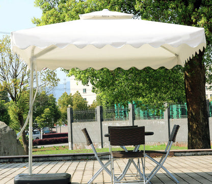 Varossa 3.5m Large Square Cantilever Outdoor Umbrella (Cream White)