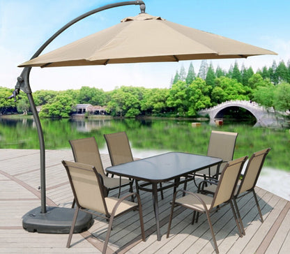 3m Heavy Duty Round Cantilever Outdoor Umbrella (Beige/Tan)