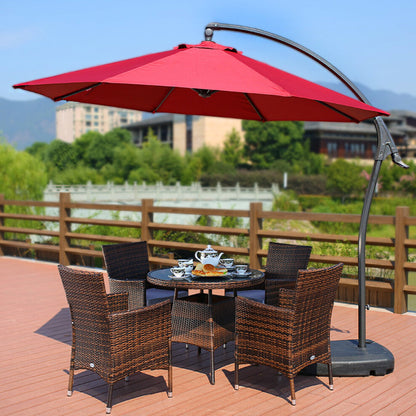 3m Heavy Duty Round Cantilever Outdoor Umbrella (Red /Maroon)