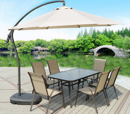 3m Heavy Duty Round Cantilever Outdoor Umbrella (White)