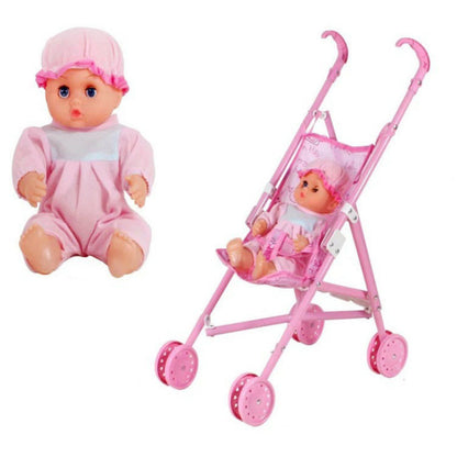 Toy Pram/ Stroller with Baby Doll