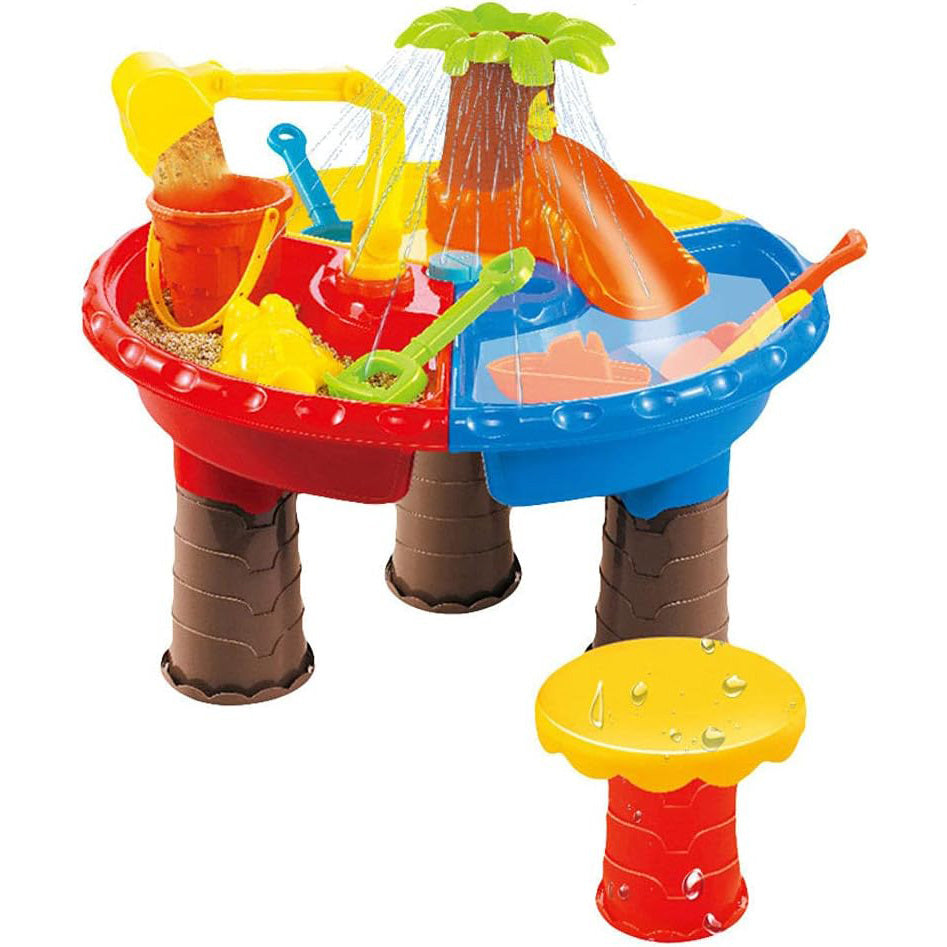 2 In 1 Sand and Water Play Toy Activity Table & Stool Set