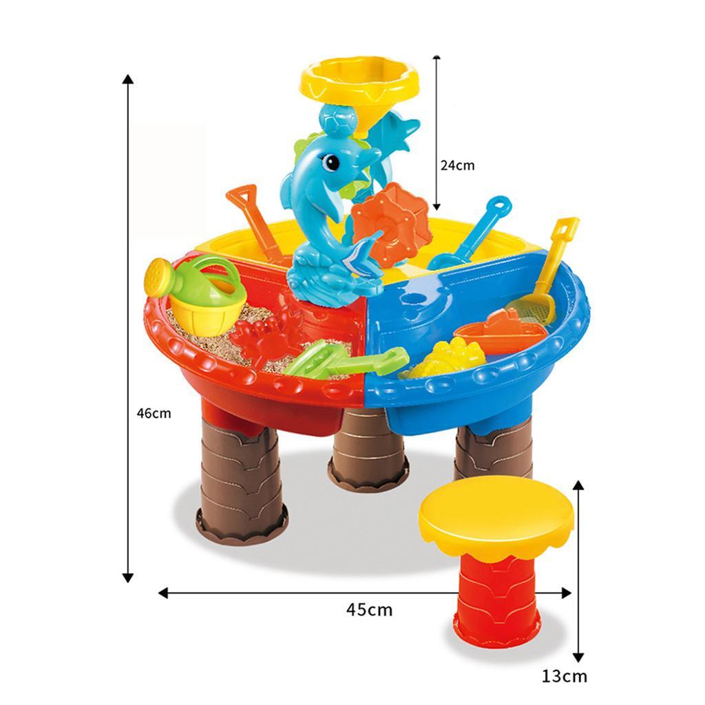 2 In 1 Sand and Water Play Toy Activity Table & Stool Set