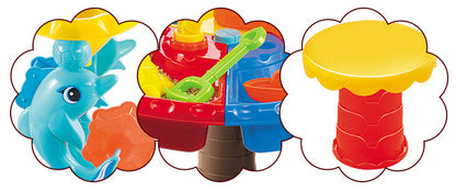 2 In 1 Sand and Water Play Toy Activity Table & Stool Set