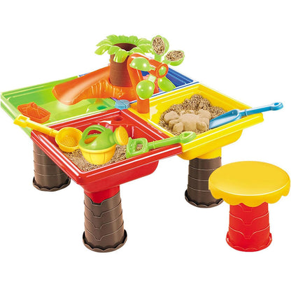 2 In 1 Sand and Water Play Toy Activity Table & Stool Set