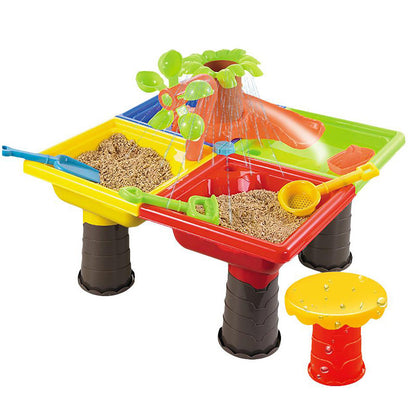 2 In 1 Sand and Water Play Toy Activity Table & Stool Set